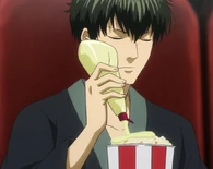 Hijikata Episode 277.png (485 KB) Hijikata putting mayonnaise on his popcorn in Episode 277