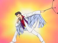 Shinpachi parodying the Elvis style