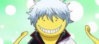 Gintoki cosplays Korosensei from Assassination Classroom in Episode 269