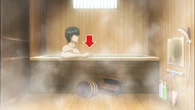 Hijikata Episode 267 00.png (799 KB) Hijikata taking a bath while holding onto the battery in Episode 267