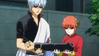 Gintoki and Kagura accidentally pull out Hijikata's right arm in Episode 267