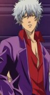 Gintoki as a host named Gin with famous tagline "Just do it"