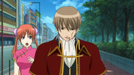 Kagura been protect by Sougo in Episode 203