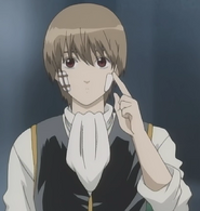 Sougo with two bandages in his cheeks in Episode 87