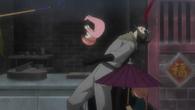 Umibouzu kicked by baby Kagura in Episode 325