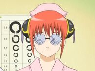 Kagura disguised as a nurse in Episode 90