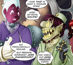 Dimensionally stabilized Kjarl Thotep talks to Dimo