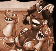 Part of the ceremonial garb of a rescued Lizard-God priestess. ✣