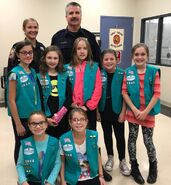 Troop 3640 visiting the Nassau County Police Station in November 2017