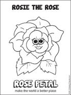 Rosie the Rose Coloring Page