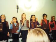 Troop 2131 reciting the Girl Scout Law