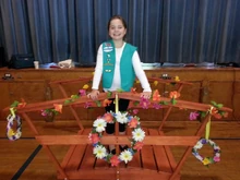 Emily at her Bridging Ceremony from  
