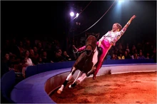 Christine Zerbini performed 'A Gallop' for the Big Apple Circus in the 2008-2009 production "Play On"