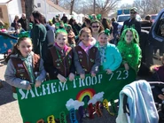 Julianne and her Troop in the St. Patrick's Day Parade