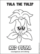 Tula the Tulip Coloring Page