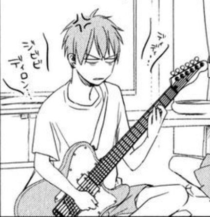 anime guitar player boy