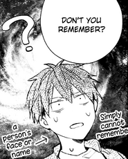 Chapter 25 page 9 panel 7 Ritsuka not able to remember Hiiragi