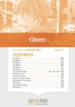 Table of contents (SuBLime)