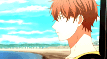 Mafuyu looking out at the ocean