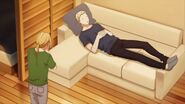 Akihiko sleeping on the couch