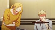 Haruki and Akihiko laughing