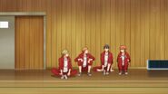 Mafuyu, Ritsuka, Shogo, and Ryuu sitting together