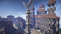 City Center with Victory Column and Townhall City Center with Victory Column and Townhall
