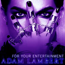 +Adam Lambert For Your Entertainment single photo purple