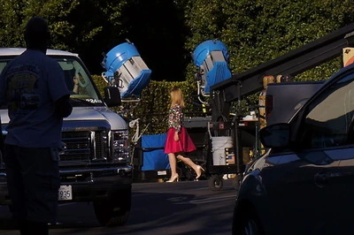 Diana on set