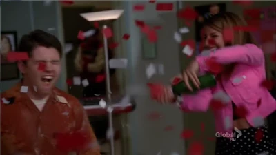 Sugar spraying champagne over Rory, this could be pay back for the girls kissing him