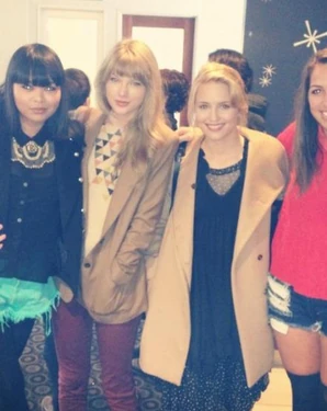 Taylor Swift and Dianna Agron went to go see "The Hunger Games" (March 25)