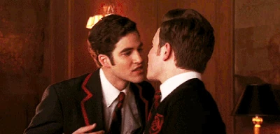Klaine kiss 3323.gif