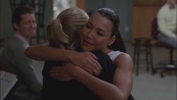 Brittana share a hug in Goodbye