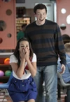 Finn und Rachel beim Bowlen