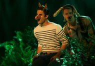 Blaine during the performance of  with Sam