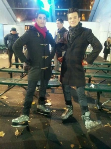 Chris Colfer : Eleven hours in ice skates! We're ready for the olympics...or the hospital " 19.11.12