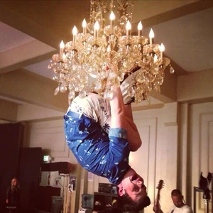 Chris and Demi on the NYADA set.