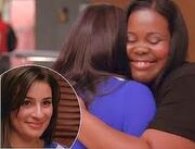 Glee Mercedes Rachel Hug