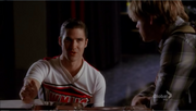 Blaine and  discussing Blaine's crush.