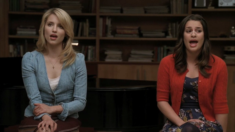 glee rachel and quinn