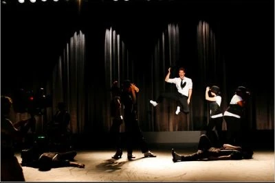 Looking closely, Brittany is seen dancing.