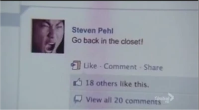 FB message on Karofsky's wall