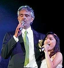 Charice performing alongside Andrea Bocelli.