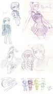some glee sketches from my binder o o