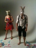 Mark and Dianna as a lamb and a hare