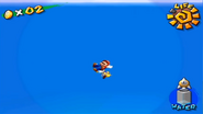 Mario atrancado durante el super paracaidismo