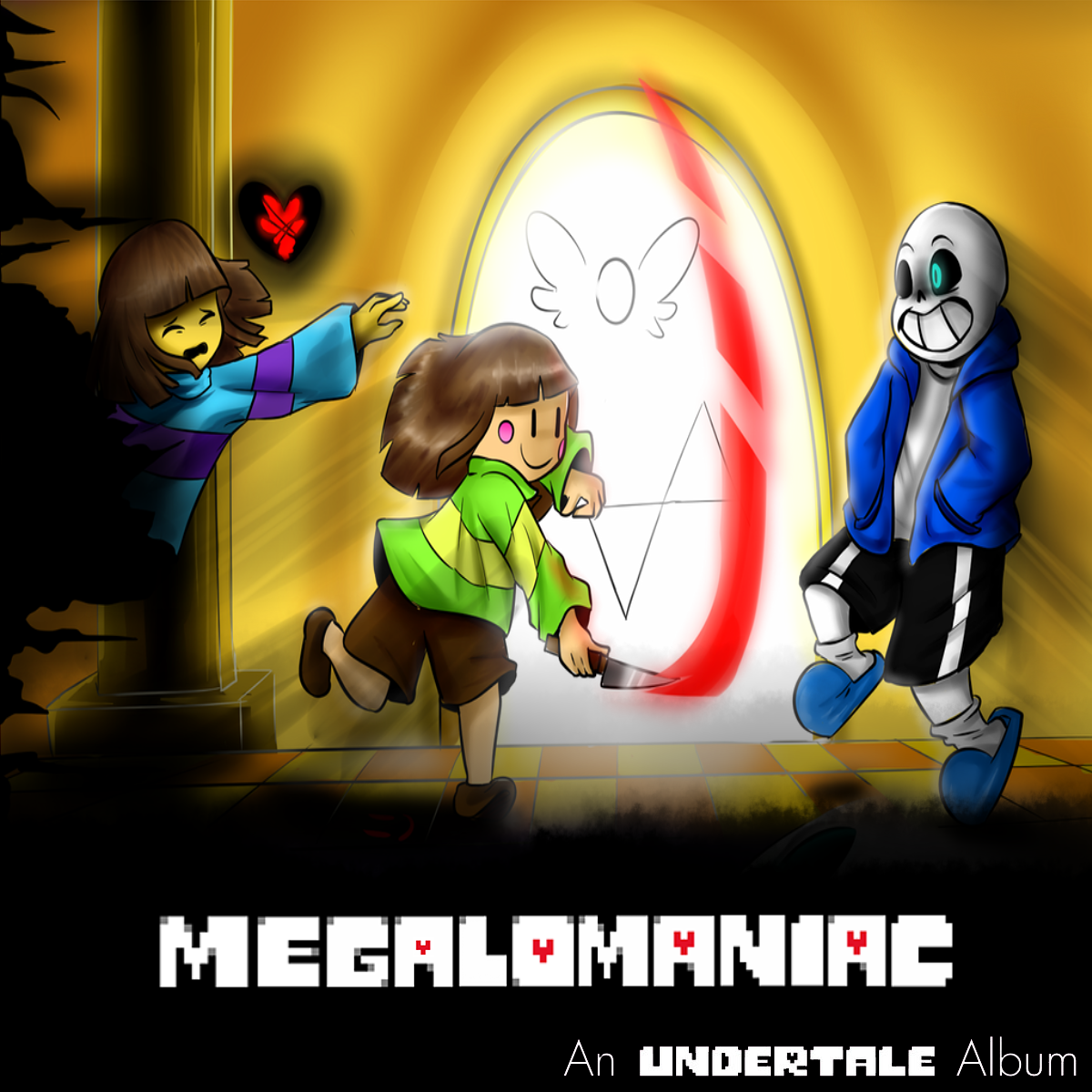 Glitchtale megalomaniac sans fight (this version is way better than th