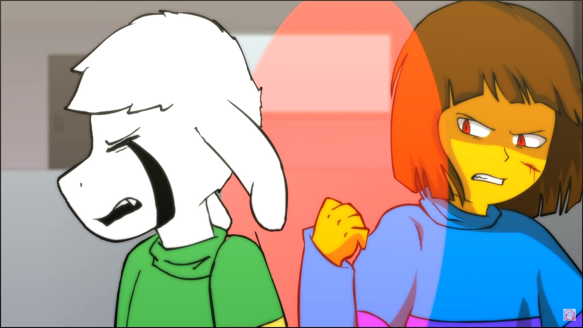 Frisk and Asriel  One of the wallpapers I drew for my monthly