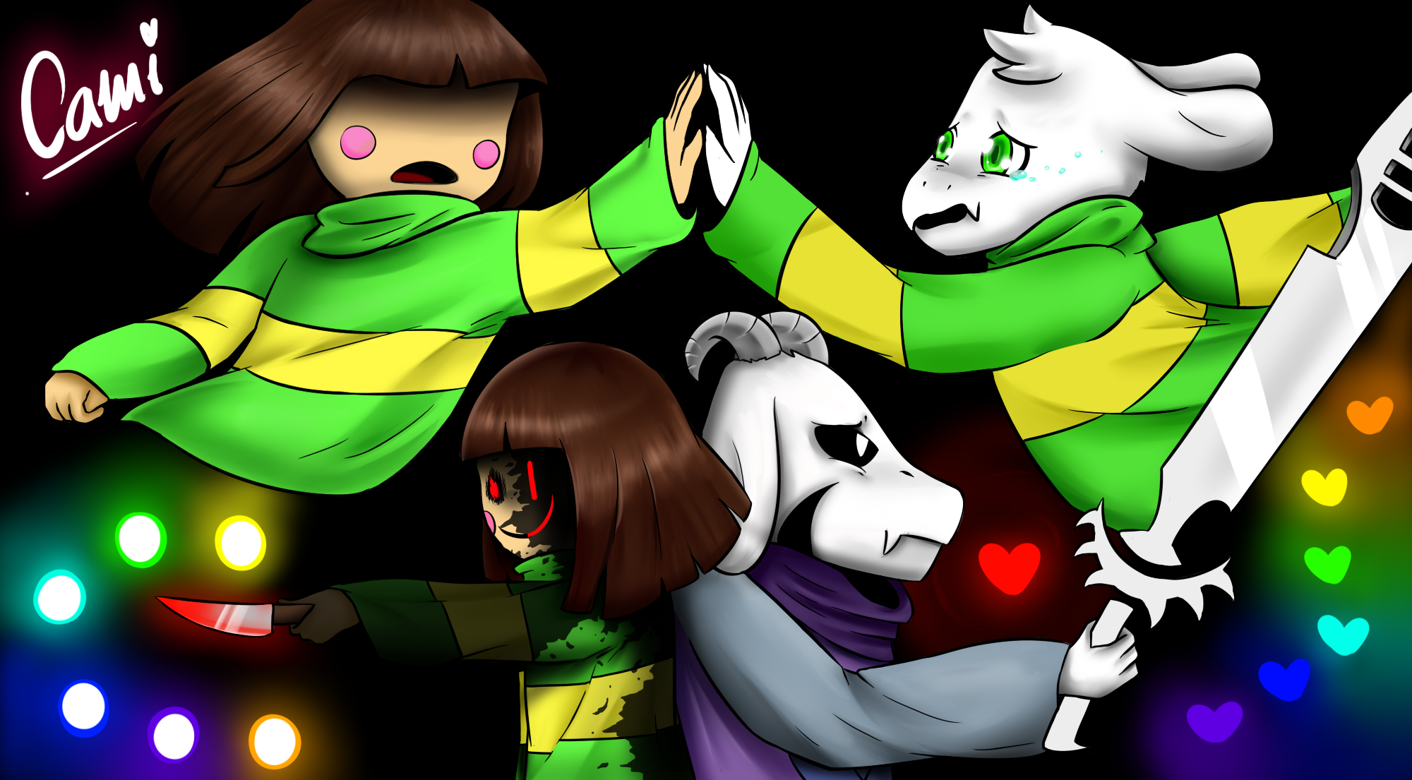 Asriel Vs Chara Battle Glitchtale Wiki Fandom - asriel s soul roblox