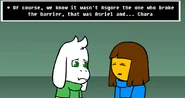 "We know it wasn't Asgore the one who broke the barrier" is not grammatically correct